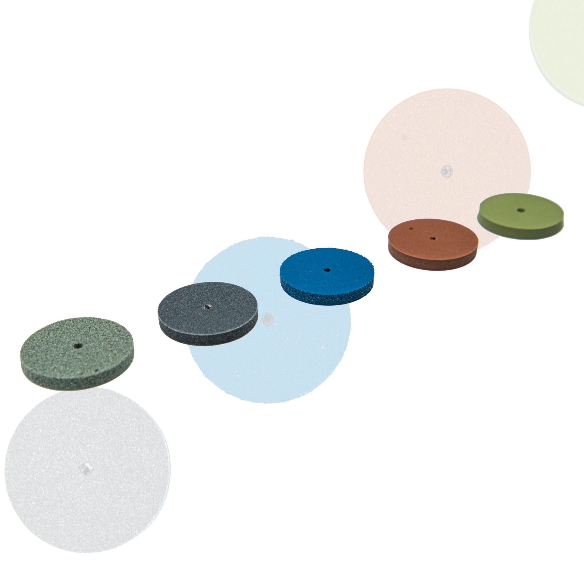 Juweliers Polijstborstels: Eveflex schuurrubbers plat