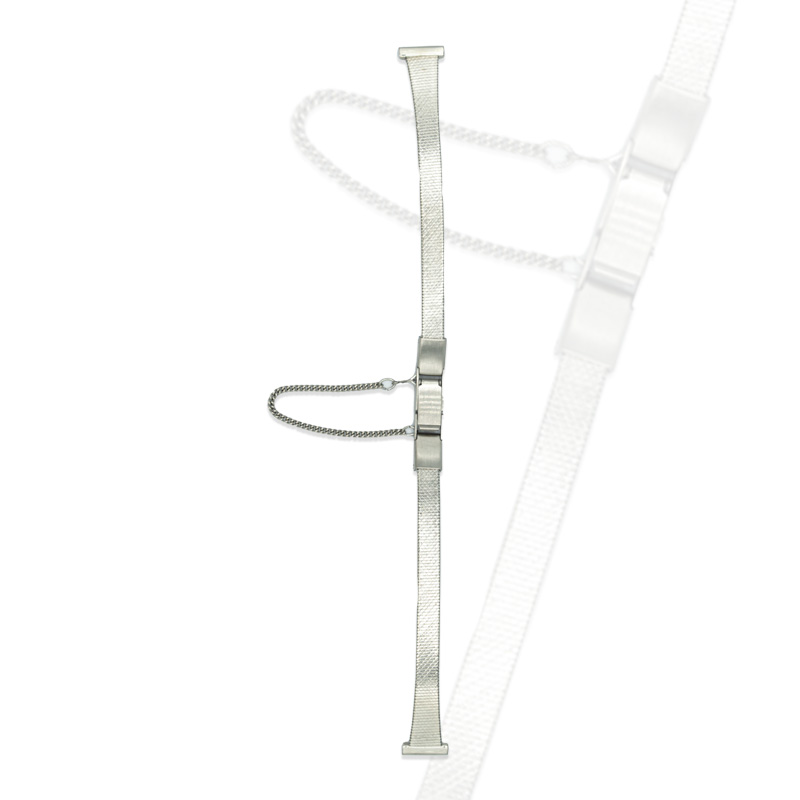 Horlogemakers Staal: Horlogeband met veiligheidsketting