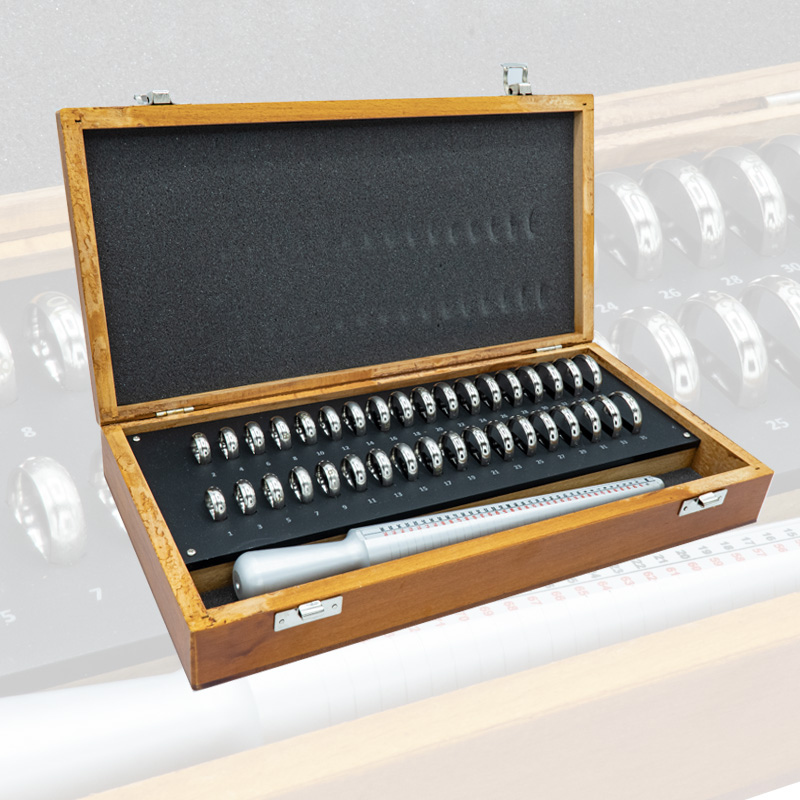 Juweliers Meetinstrumenten: Maatringen + maatstok set