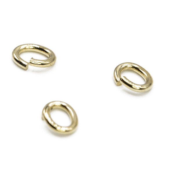 Juweliers Fournituren: Bindringen ovaal verguld